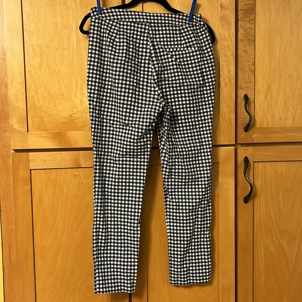 Zara Basic Size Medium Blue And White Gingham Pan… - image 4